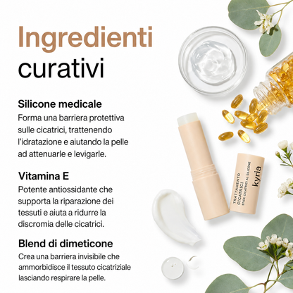 Stick riparatore per cicatrici da acne